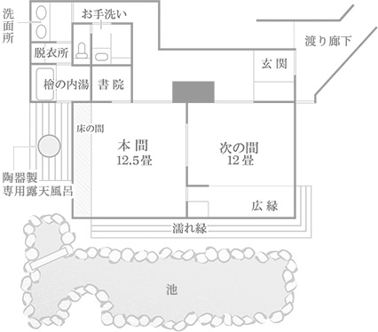 五頭緑水庵 間取り